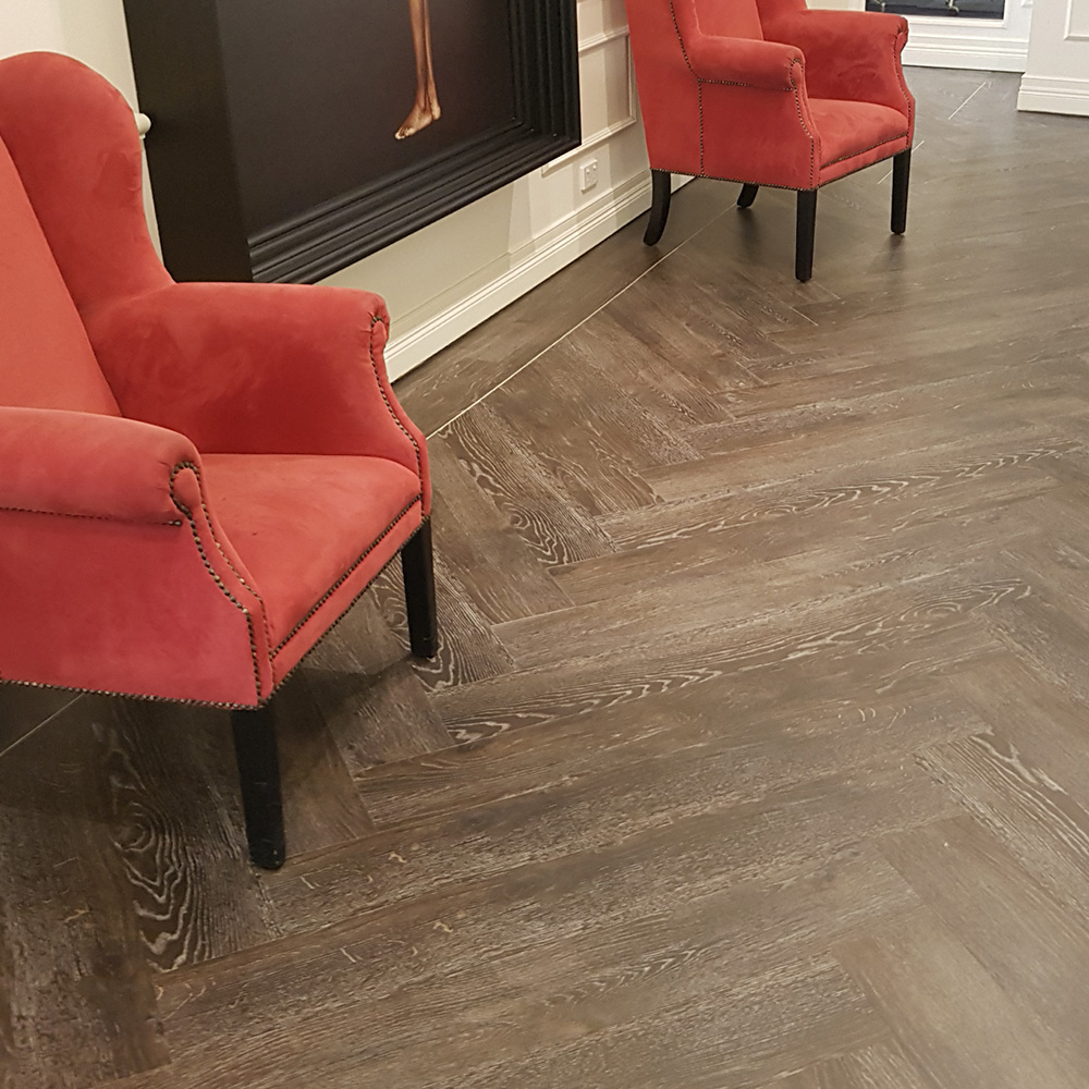 luxurious vinyl flooring with chairs
