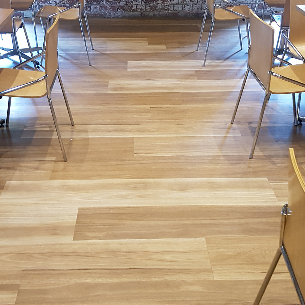 timber floors in a cafe